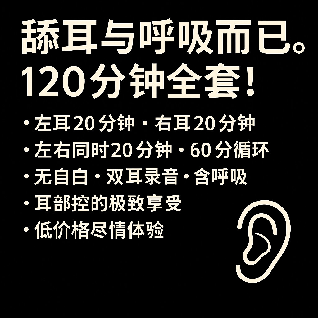 耳舐めと吐息だけ。左右同時/片耳/60分ループ付 画像3