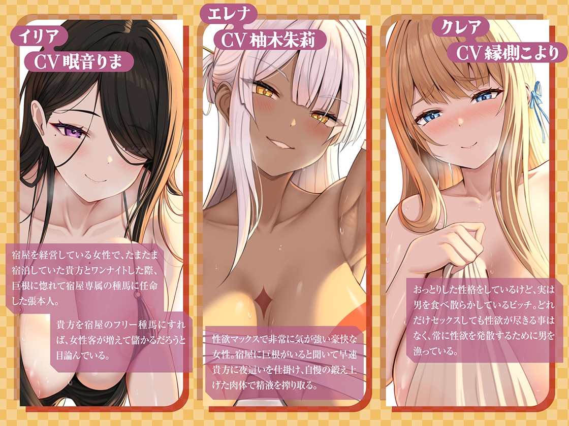 【圧迫密着汗だくムレムレ夜○い交尾】夜○いが当たり前の倫理観ぶっ飛び宿屋で、欲求不満の性豪お姉さん達に毎日夜○いされて限界搾精されるお話【ゾクゾク耳舐め吐息】 画像3