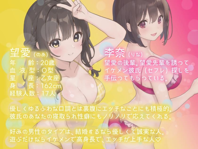 ゆるふわ彼女とマゾ彼氏―浮気デートの送迎&お財布係にさせられ、セックス禁止の寝取られ報告で処理される都合のいいマゾ彼氏くん 画像1