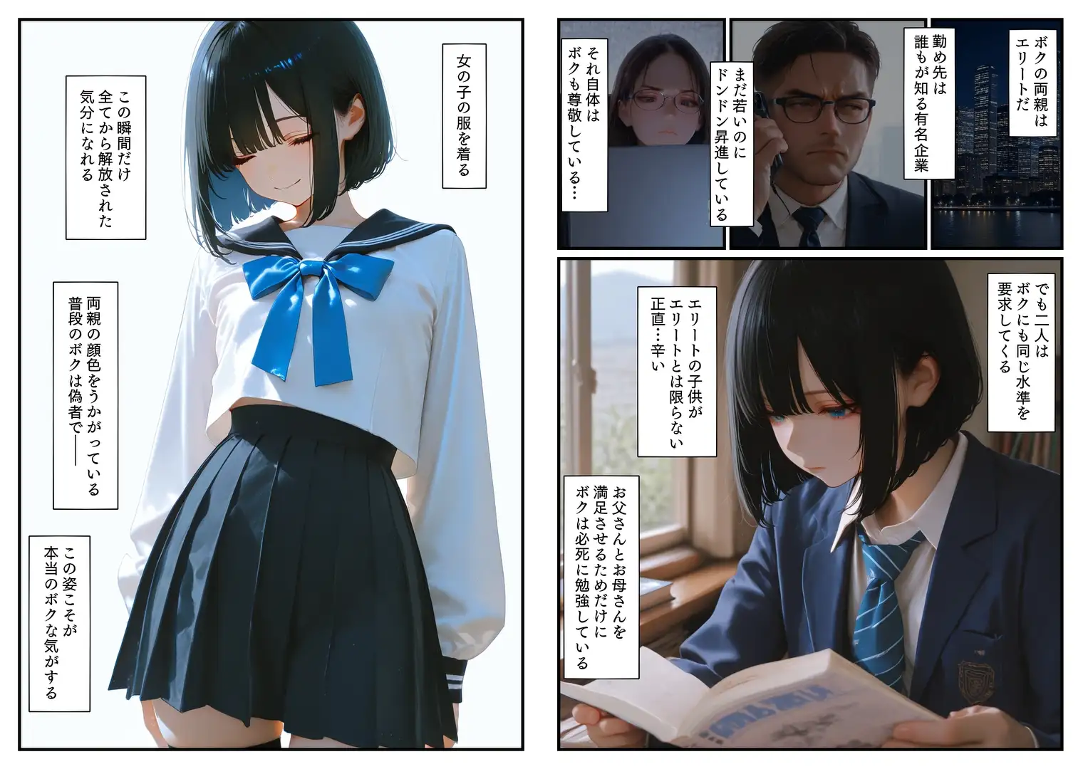 女装少年の性活 電車チカン&公園乱交編 エロ漫画専門店・南国ピンク エロ漫画2