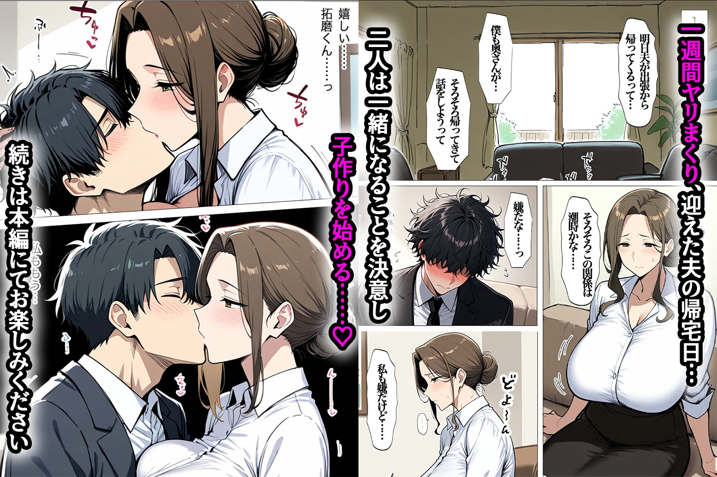 爆乳OLの兄の奥さんと出張中に兄の家で本気中出しSEX 画像10