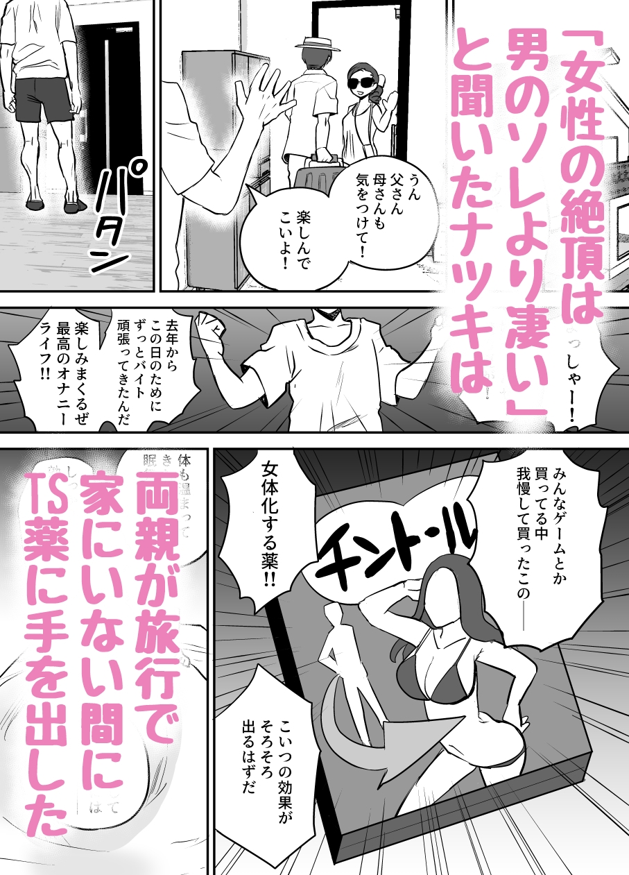 軽い気持ちでTS薬に手を出した男が身も心もメス堕ちするまで(1)オナニー編 画像1