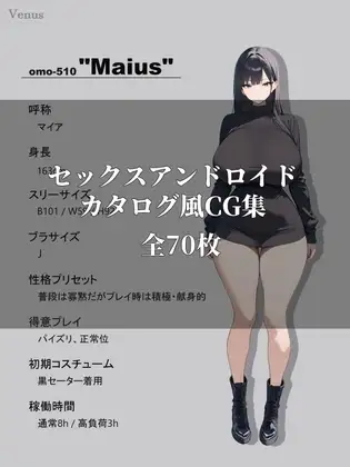H社セックスアンドロイドブランド「Venus」モデルカタログ ジャケット画像