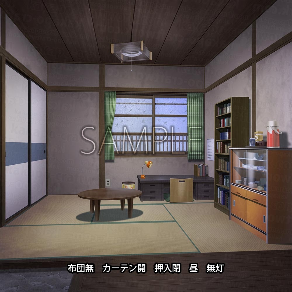 背景素材 昭和っぽい四畳半アパート