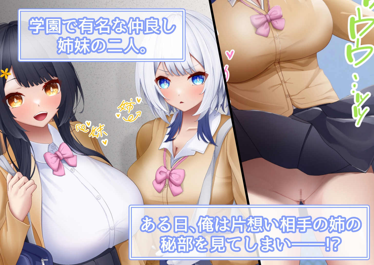 学園の巨乳姉妹をセックス三昧の果てに孕ませるまで～心の読める姉と性欲狂いの妹～ 画像1