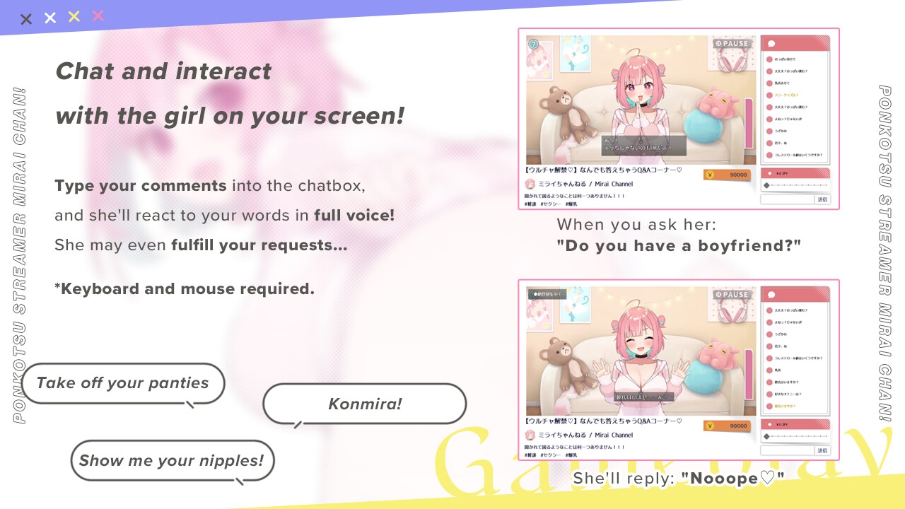 No-good Streamer Mirai-chan! (Now accepting lewd comments)[en Ver.]