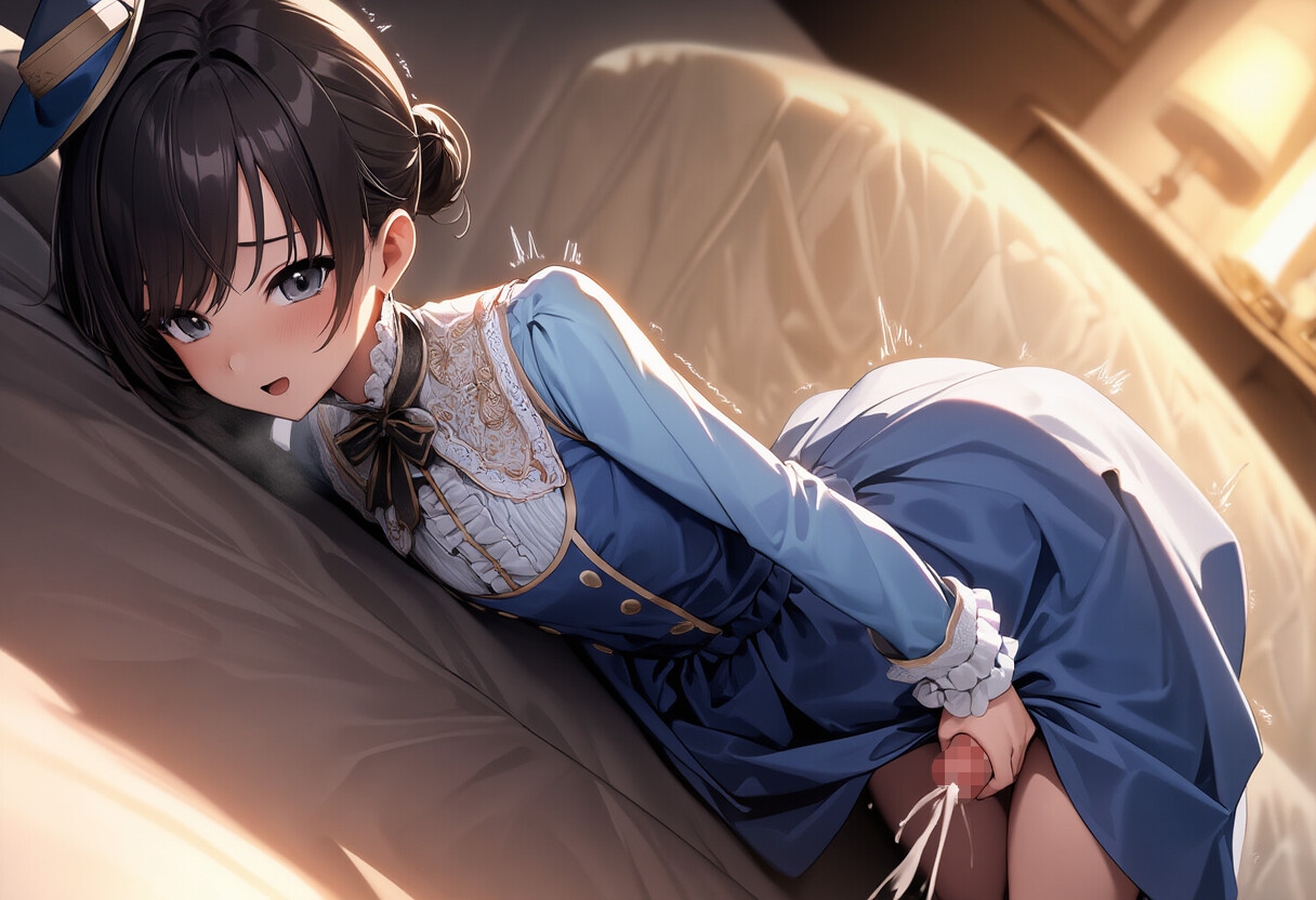 貴族男の娘の正装オナニー 画像8