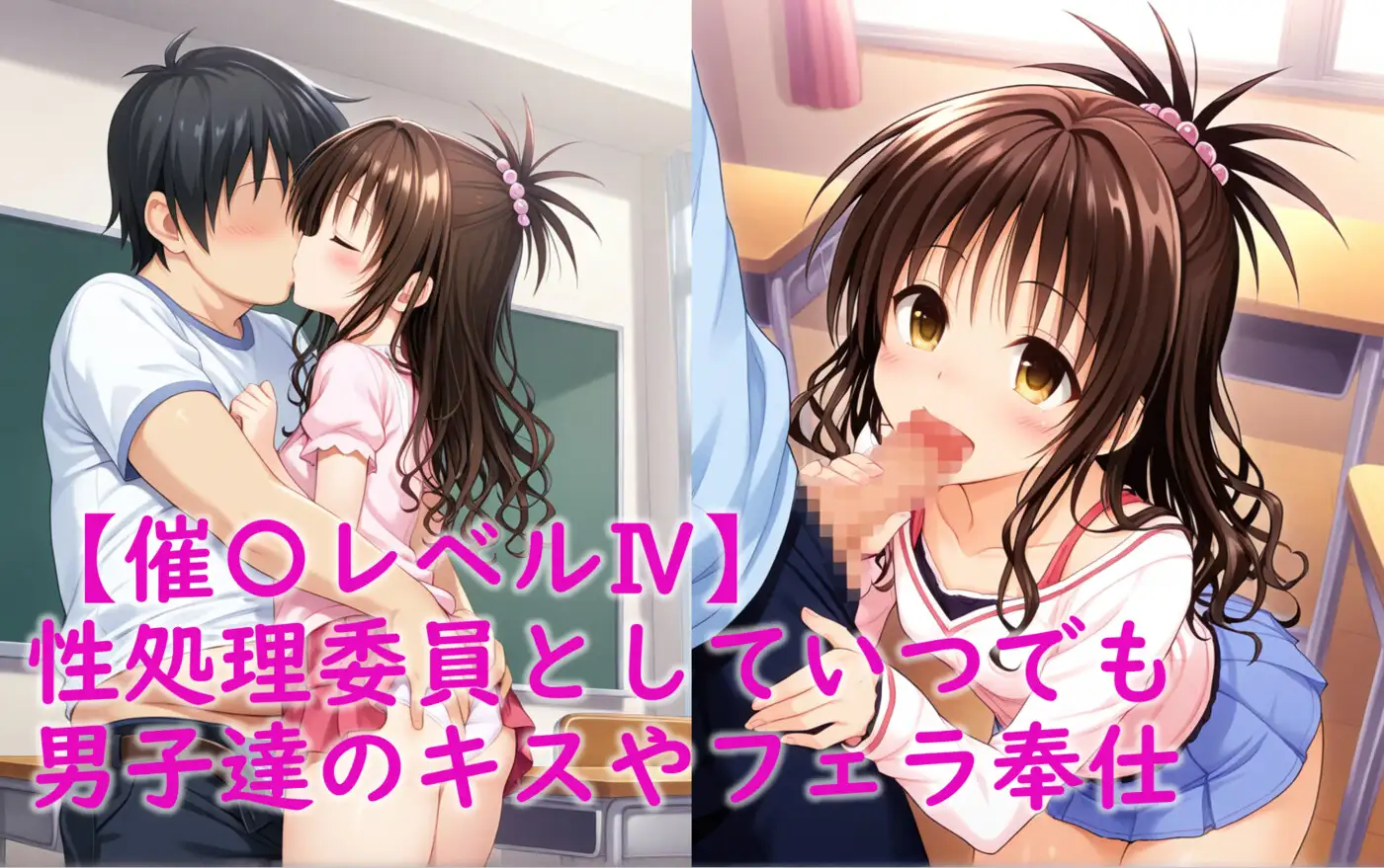 サンプル画像|結〇美柑が催〇にかかって男子同級生達の性処理をする話