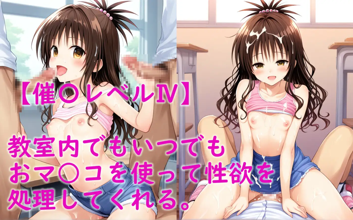 サンプル画像|結〇美柑が催〇にかかって男子同級生達の性処理をする話