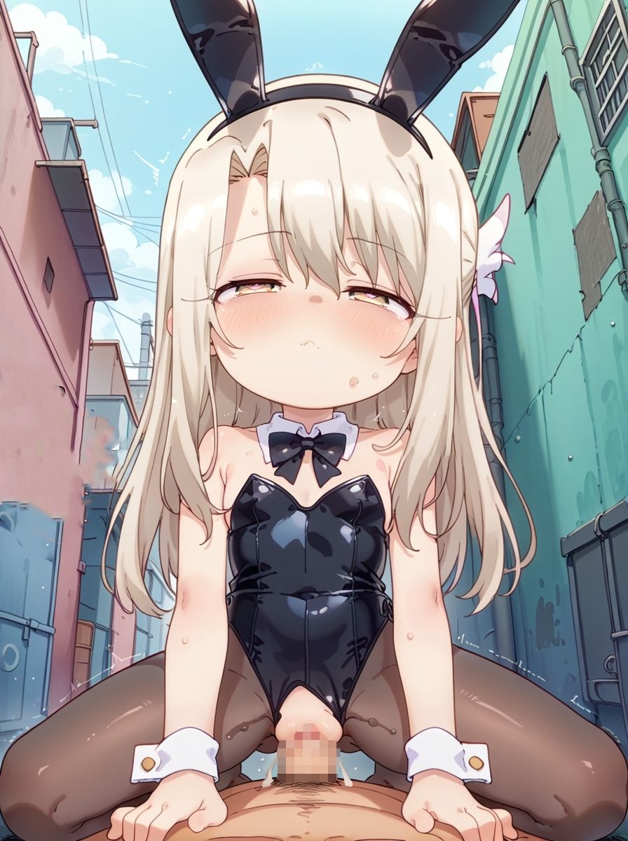 メス◯キイリヤと路地裏でガチイキSEXするCG集-バニーガールver_7