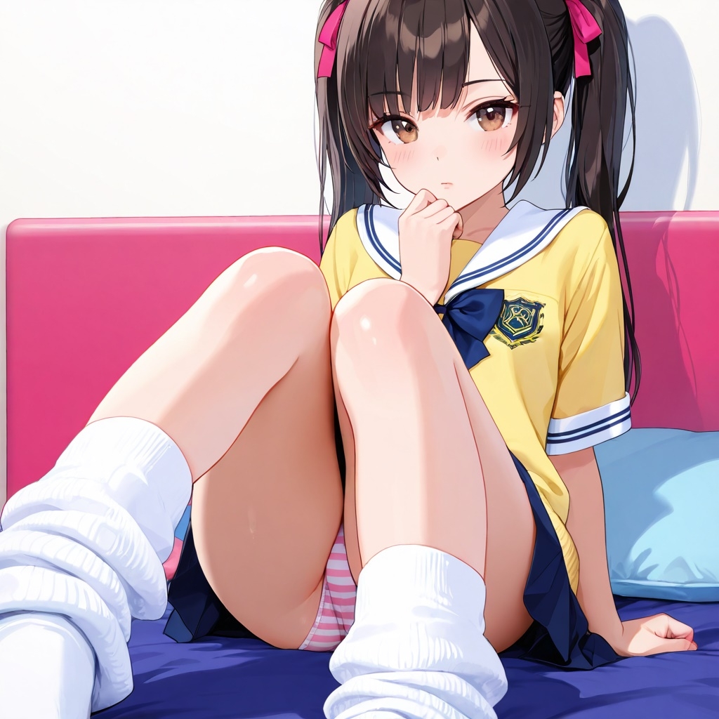 ルーズソックスJKのM字パンチラ Vol.4_10