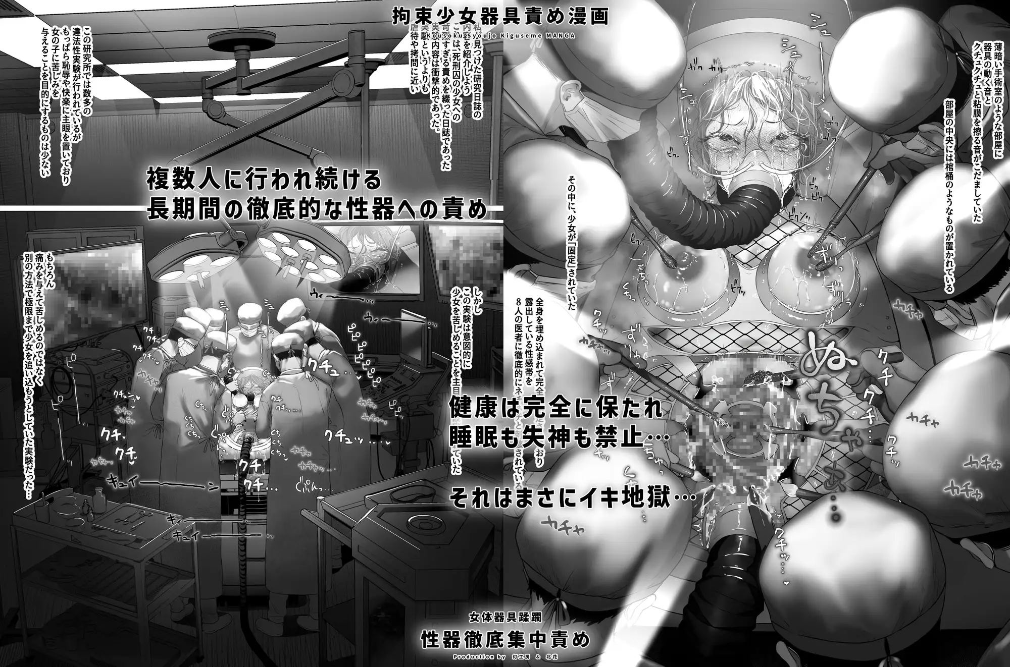 拘束少女器具責め漫画 女体器具蹂躙～完全拘束少女/クリ肥大化実験/無限ディルド機械姦/性器徹底集中責めなど～ サンプル画像 6