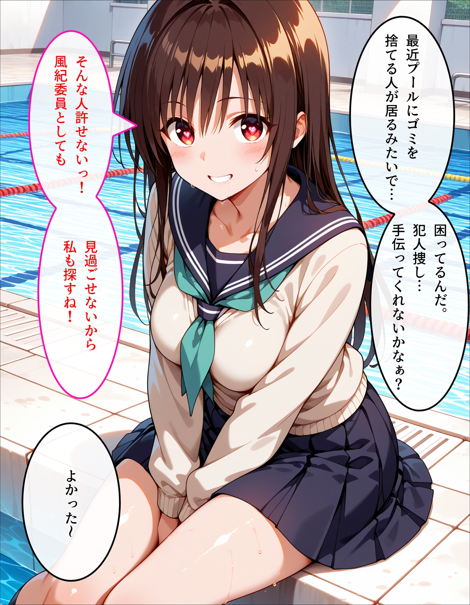 唯のスク水特別授業 1枚目