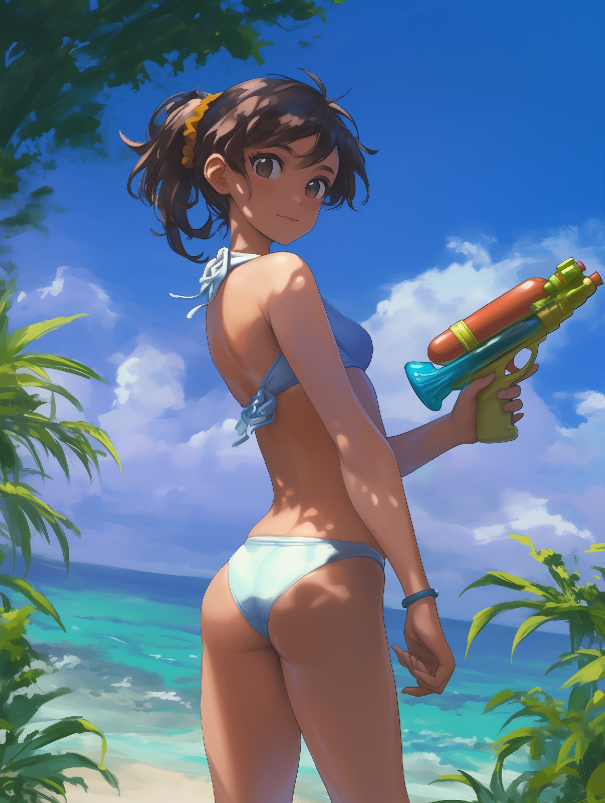 AI生成水鉄砲水着少女100名CG集_10