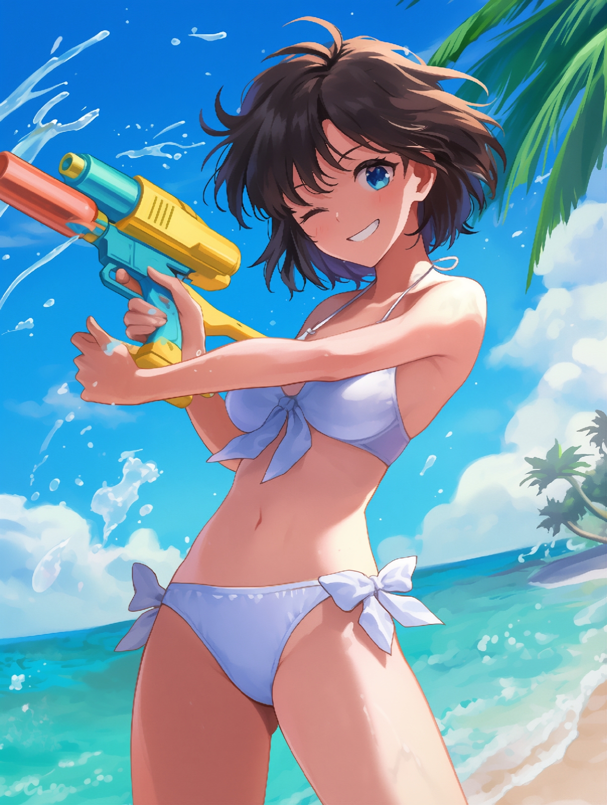 AI生成水鉄砲水着少女100名CG集_3