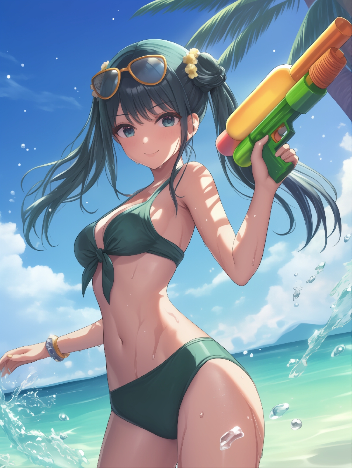 AI生成水鉄砲水着少女100名CG集_4