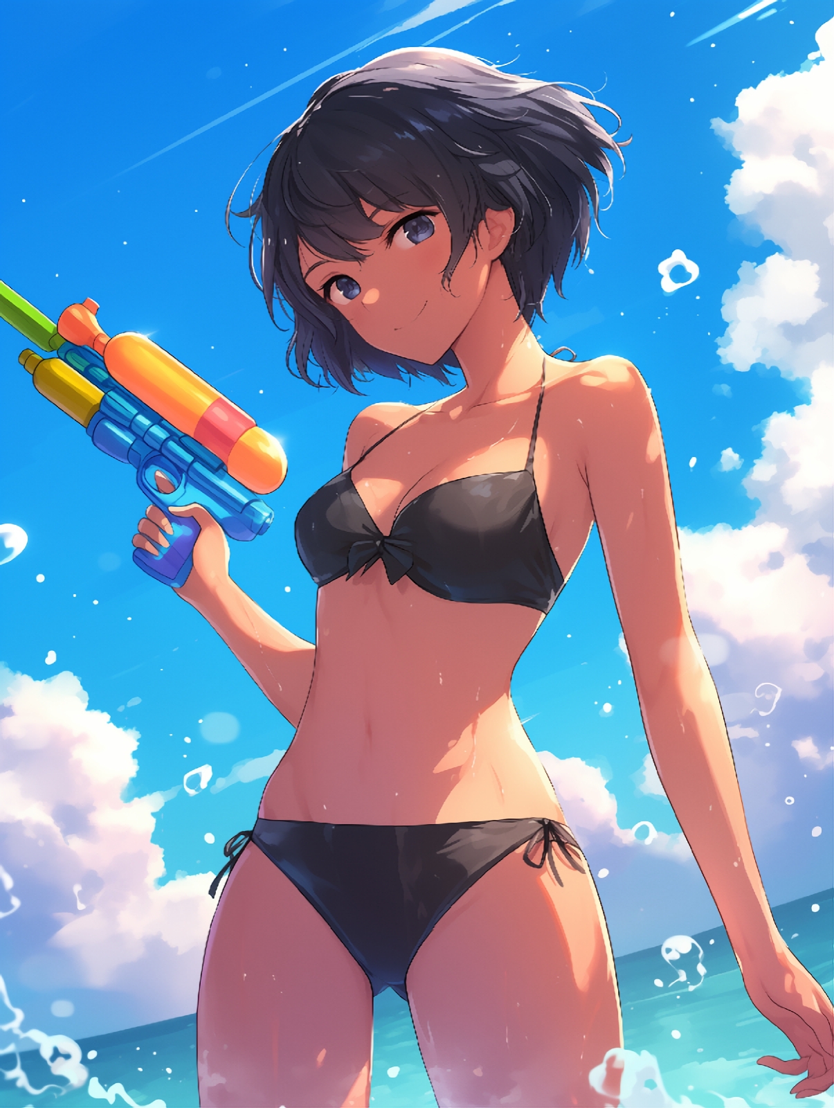 AI生成水鉄砲水着少女100名CG集_6