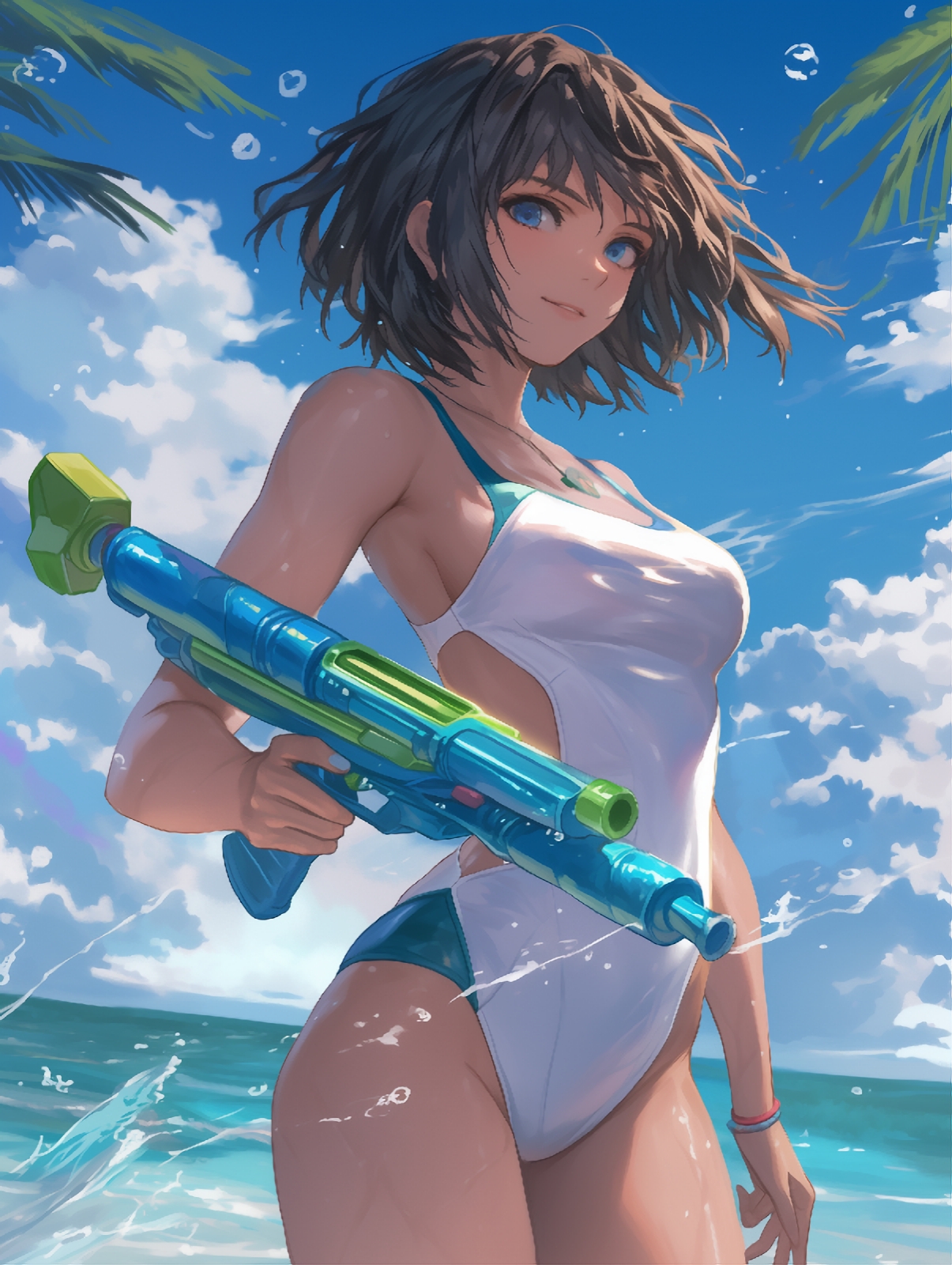 AI生成水鉄砲水着少女100名CG集_9