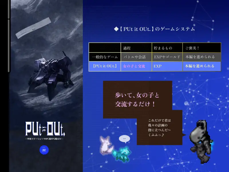 PUt it OUt. ―宇宙ステーションでNPC姦RPG風ADV― 述懐式 エロ画像4