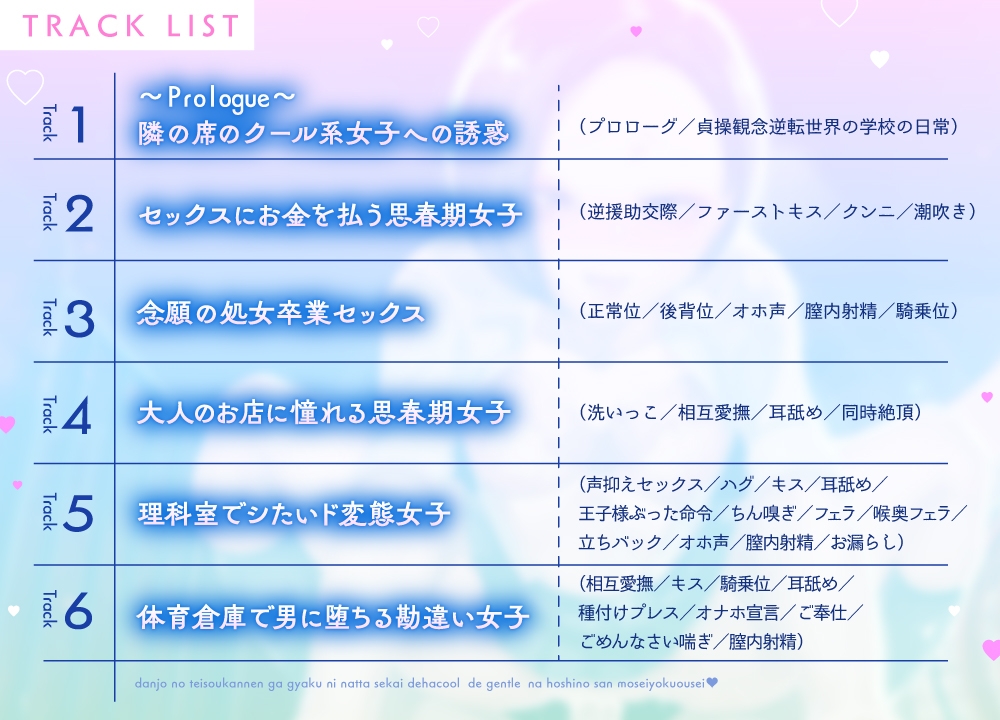 《特典Live2D同梱》"男女の貞操観念が逆になった世界"ではクールでジェントルな星野さんも性欲旺盛♡男は大人しくリードされるのが普通でしょ…?お‶っほおお~♡ 画像4