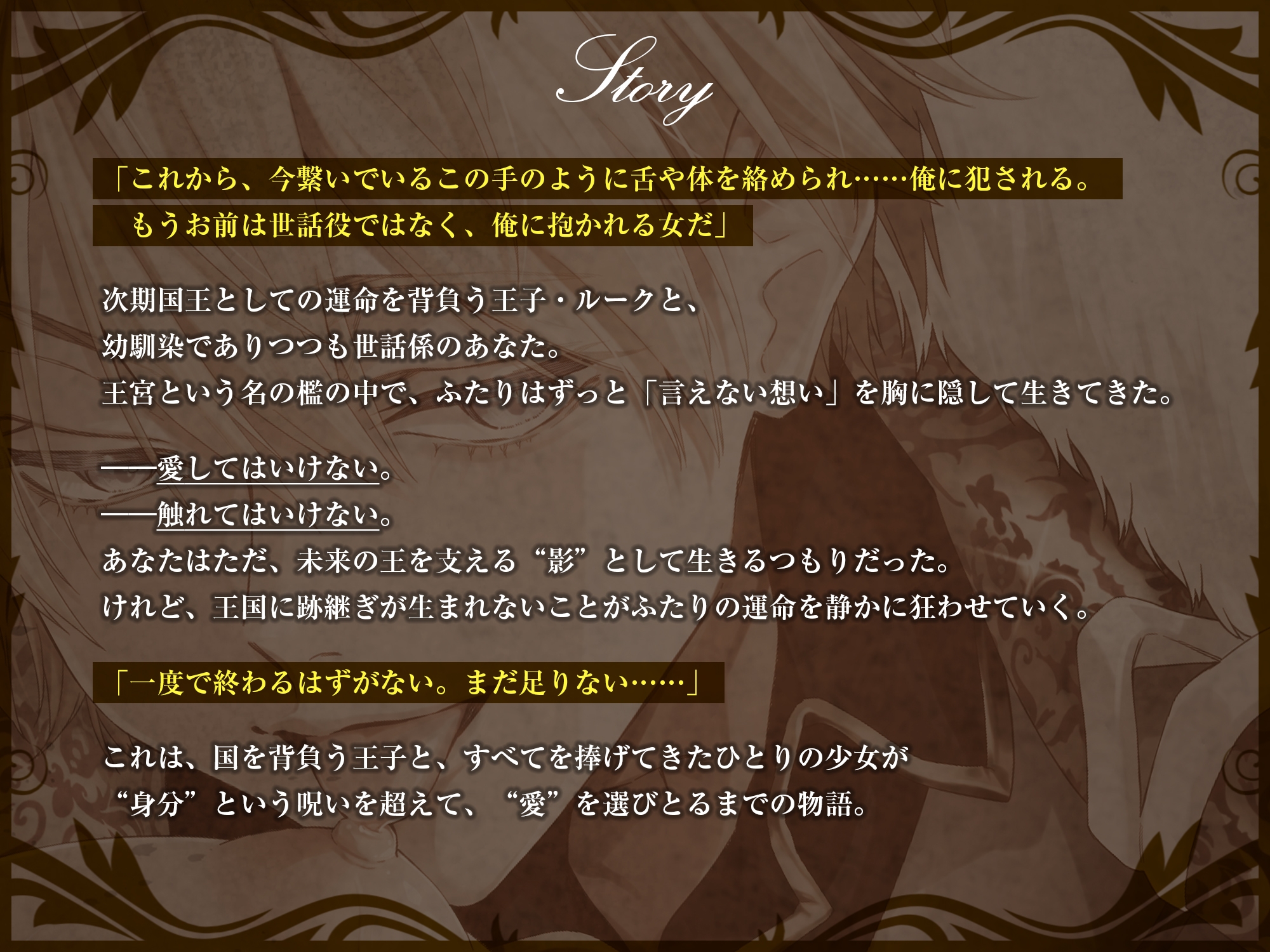 禁忌の溺愛 ～一夫多妻制が認められていない王国で正妻の代わりに子を孕ませたい王子～《3大特典付き》 画像1