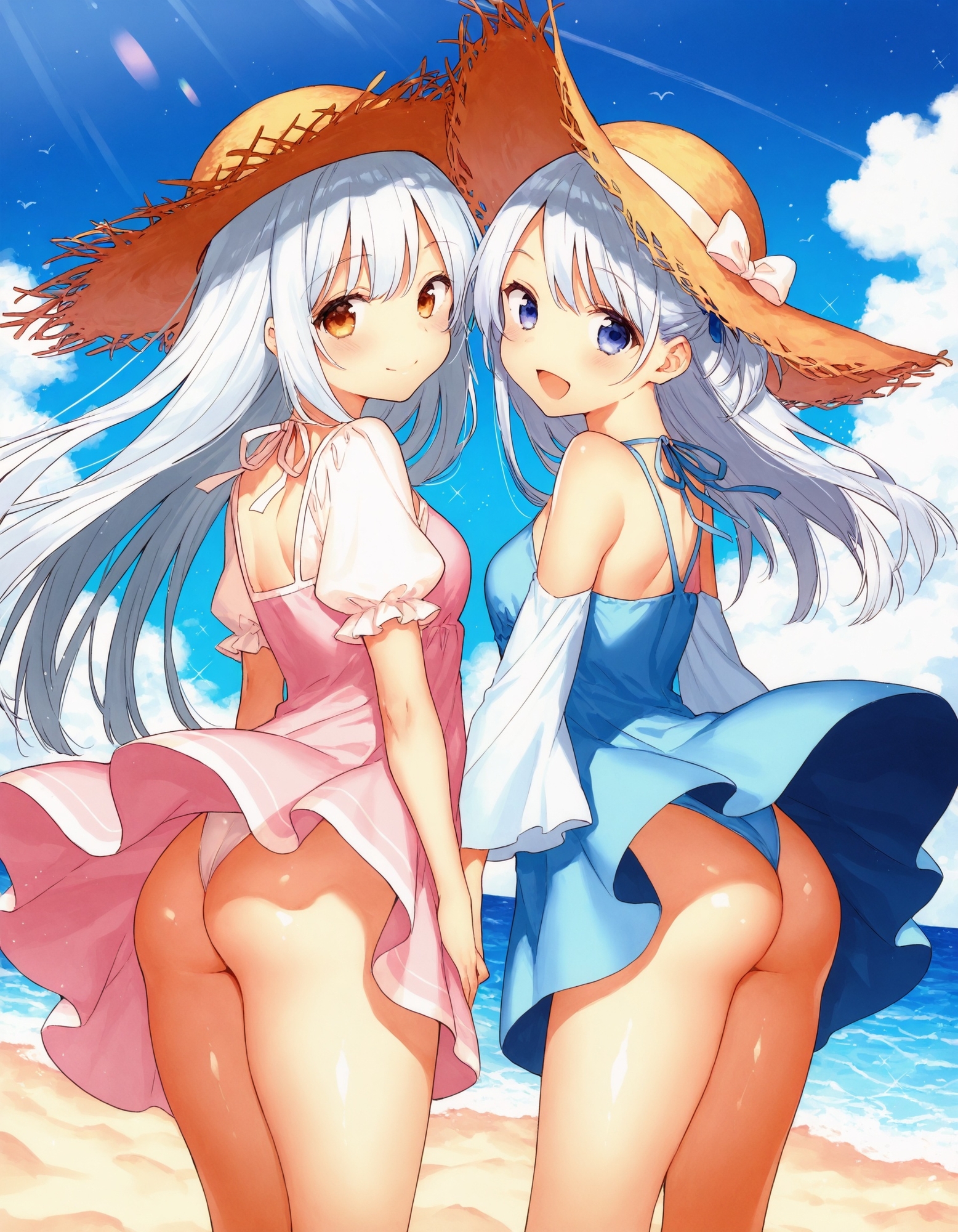 ワンピースで風チラ_3