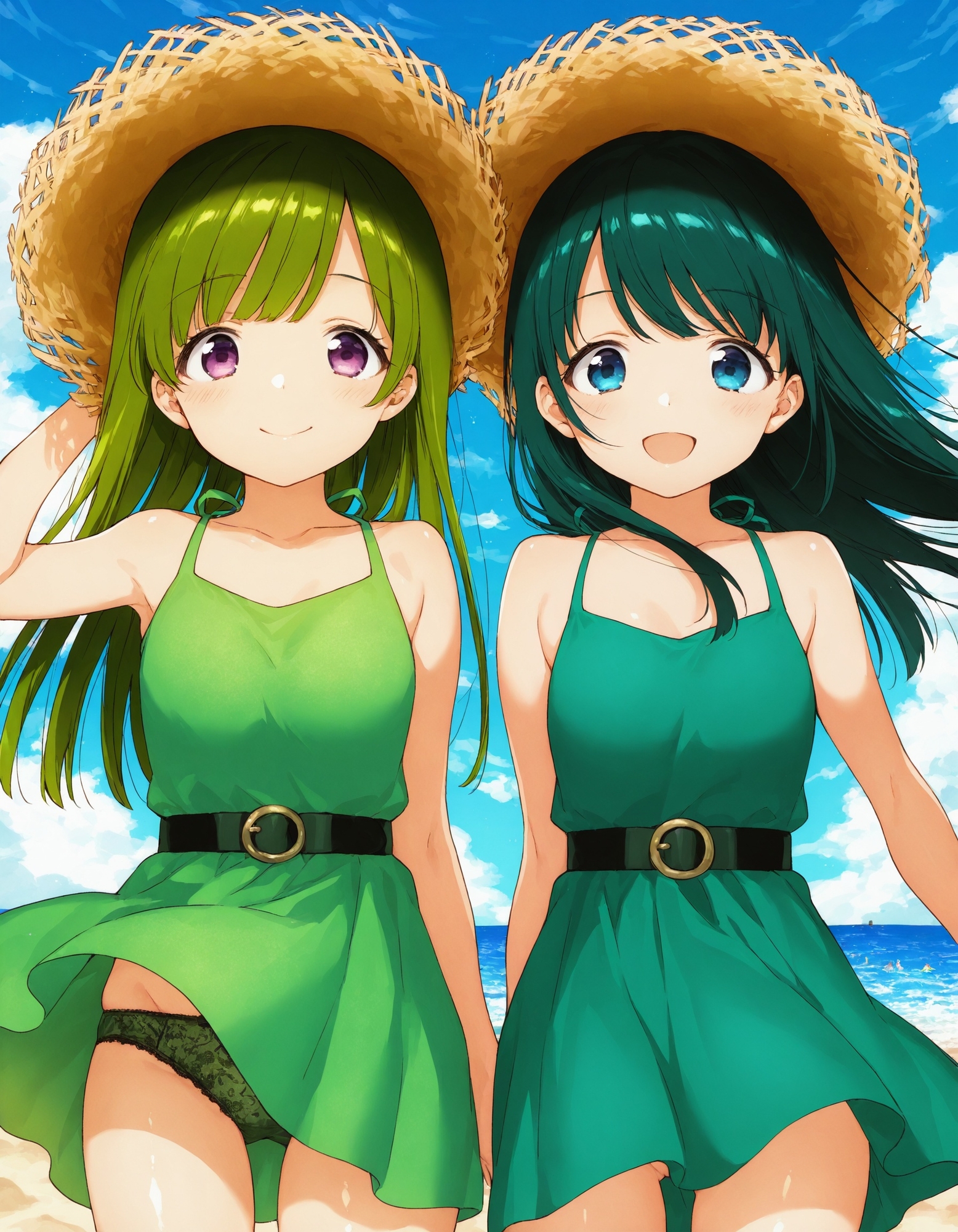 ワンピースで風チラ_4