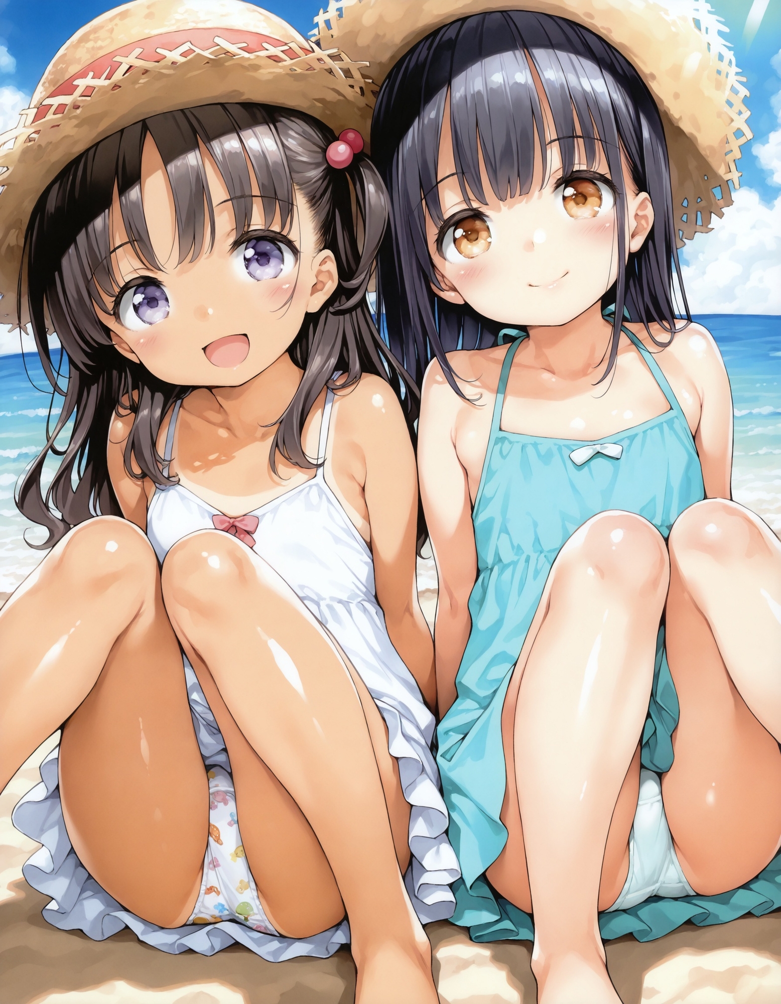 〇リっ子の座りパンチラワンピース編_5