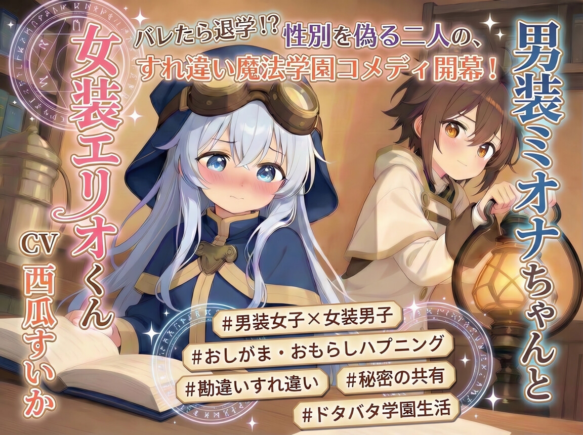 【おしがま × 叙述トリック】男装ミオナちゃんと女装エリオくん 画像1