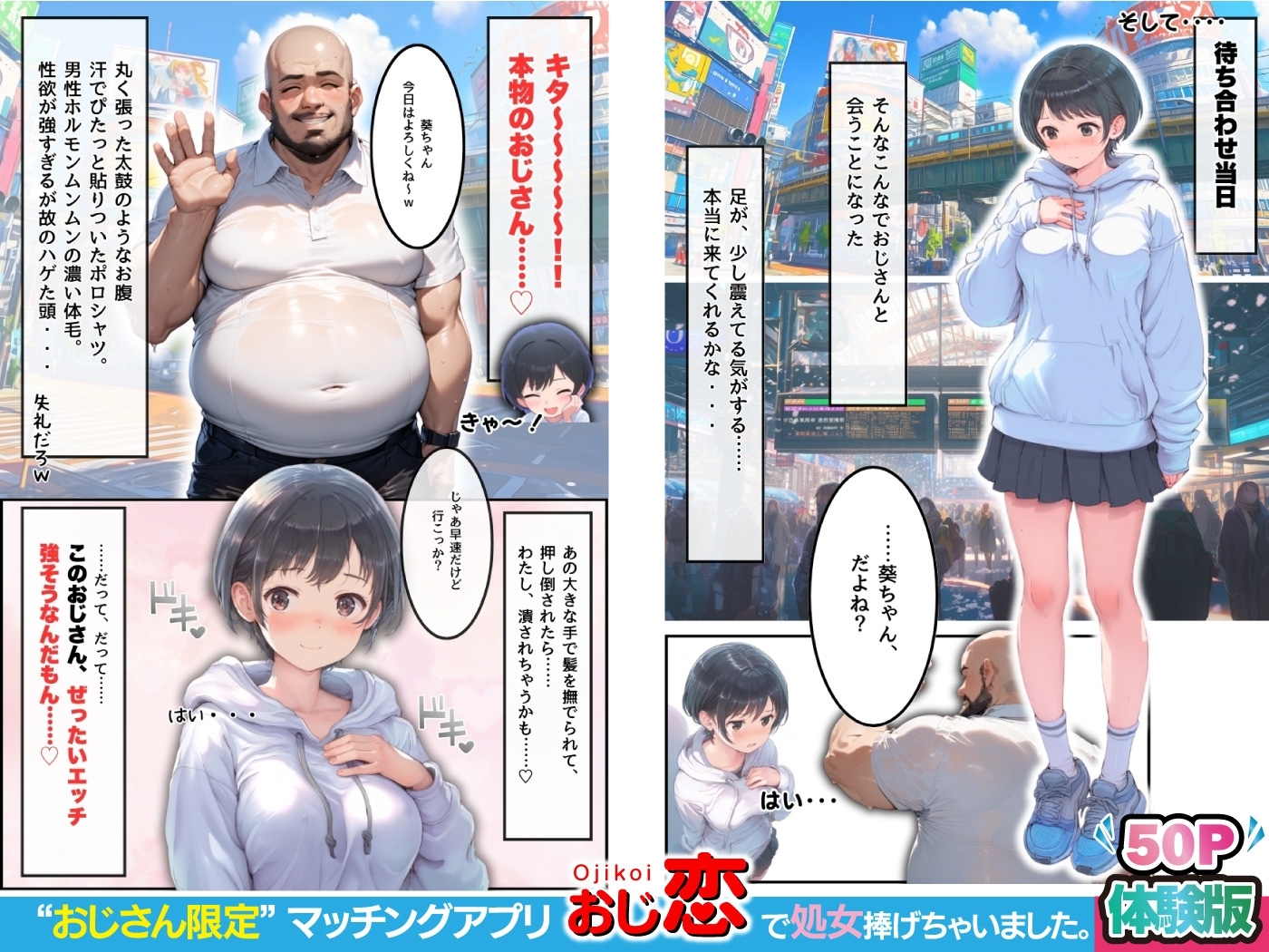 おじさん限定マッチングアプリ【おじ恋】で処女捧げちゃいました。 画像4
