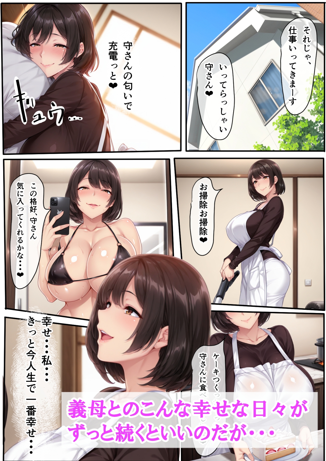 ギャル妻が1週間不倫旅行している間、義母と生ハメ種付けセックスしちゃった話 画像9