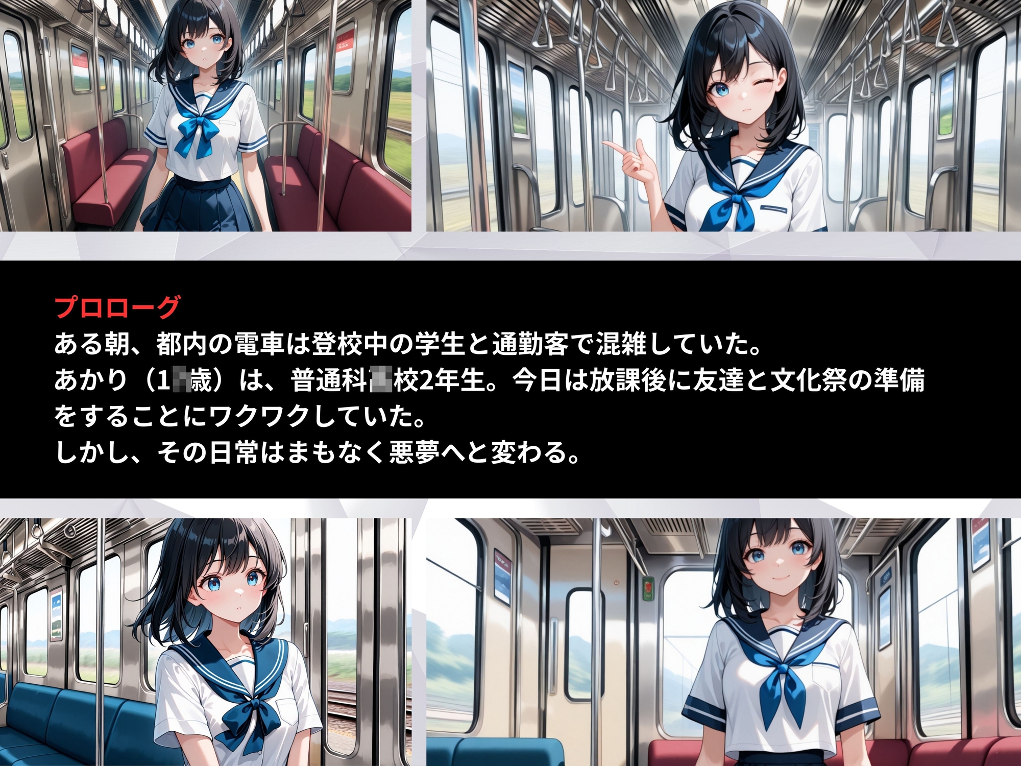 電車の闇に飲み込まれた制服 痴○に狙われた女子校生_2