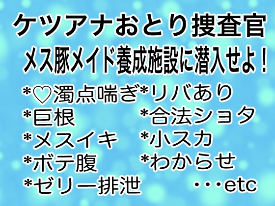 ケツアナおとり捜査官 メス豚メイド養成施設に潜入せよ！