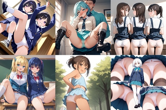 【ネコネコガール】同人CG・AI『パンティーまる見え美少女 part3【AIイラスト集】』