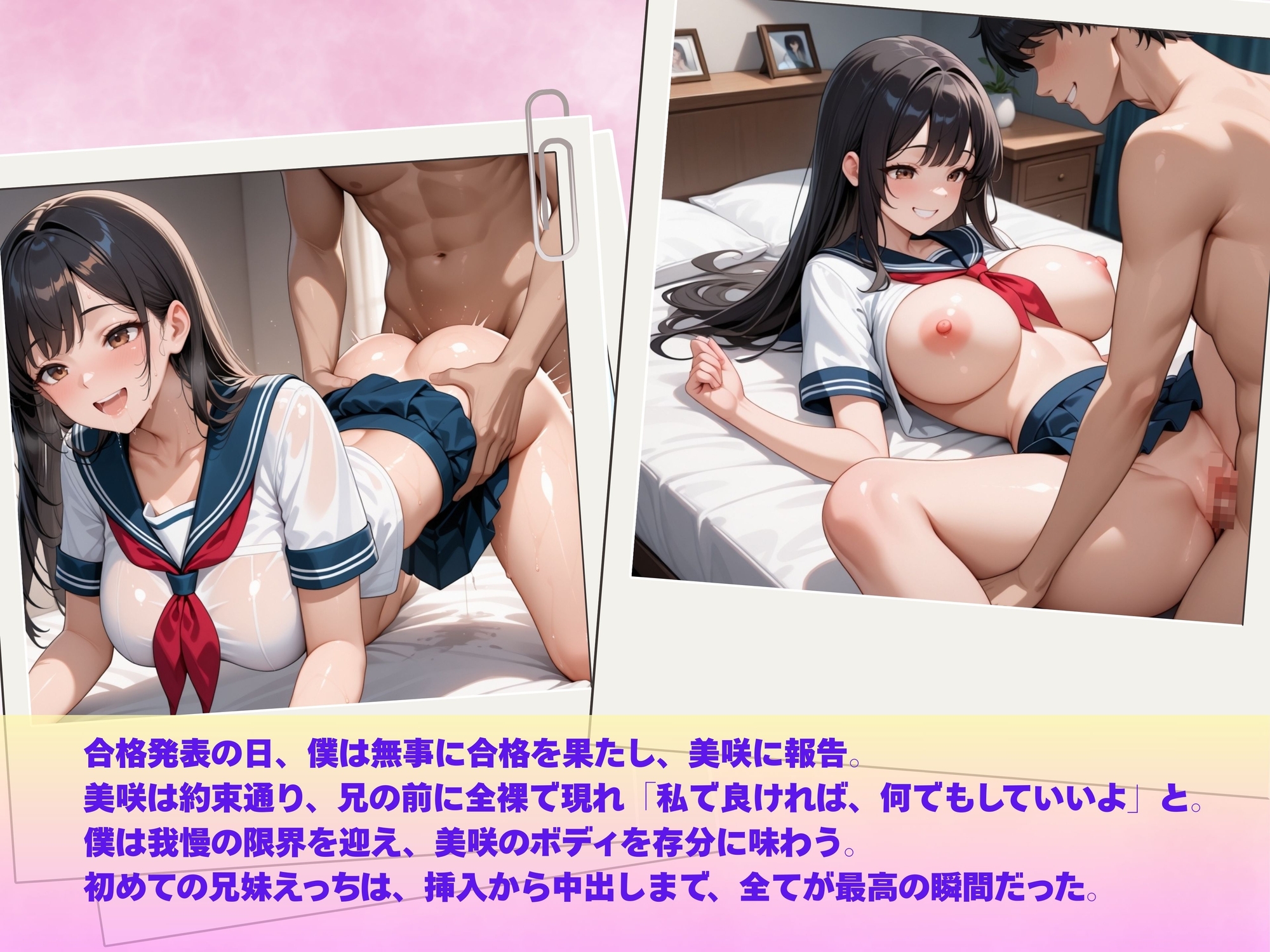 巨乳×妹 合格祝いは中出しえっち_4