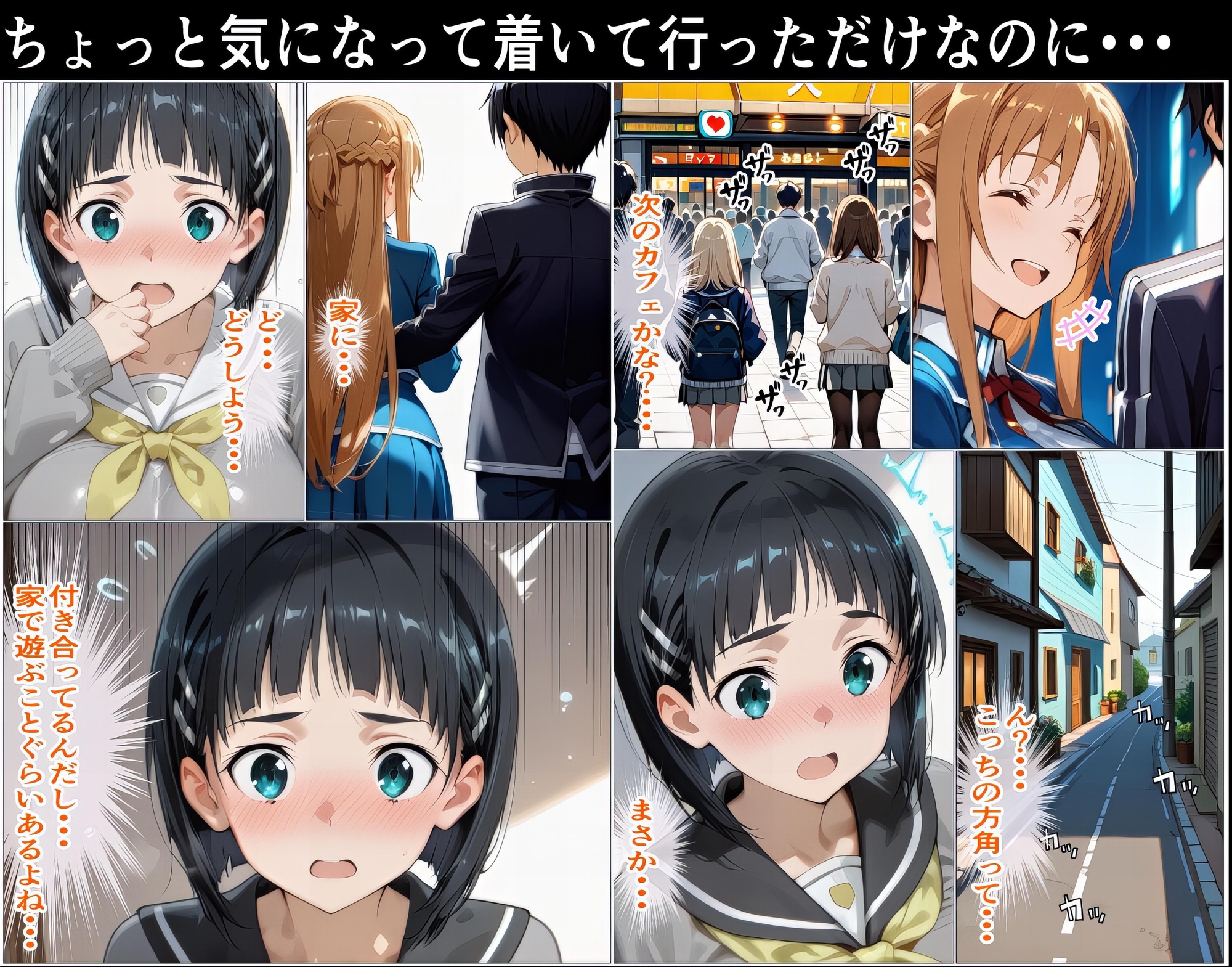 黒の剣士の三角関係~めちゃくちゃに抱かれたいアスナ・兄のSEXを聞いて発情する直葉~_3