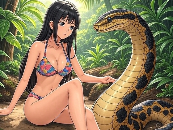 【鯱呑みコミックス】深夜のテラリウムで巨大アナコンダと女優が織りなす秘密の夜の物語『深夜のテラリウムで巨大アナコンダと女優が織りなす秘密の丸呑み絆物語』