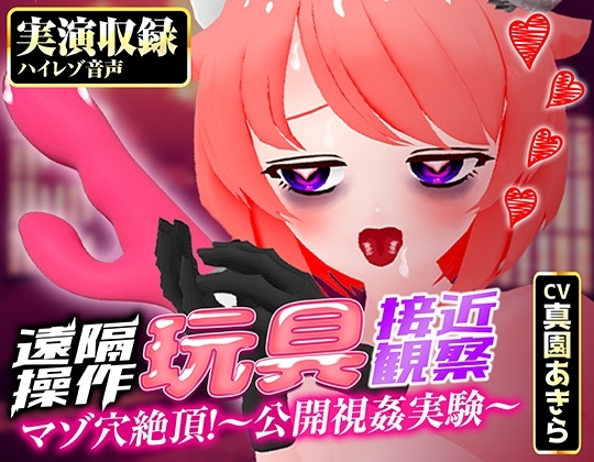 【実演収録】遠隔操作玩具接近観察☆マゾ穴絶頂!~公開視姦~【真園あきら/ハイレゾ音声】