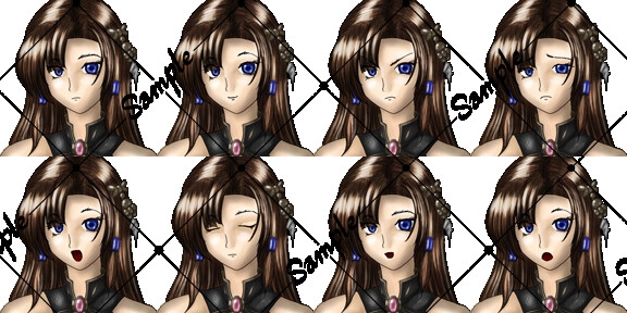 【ファンタジー/RPG向け】錬金術師/アイテム使い 女性立ち絵素材(表情8種)