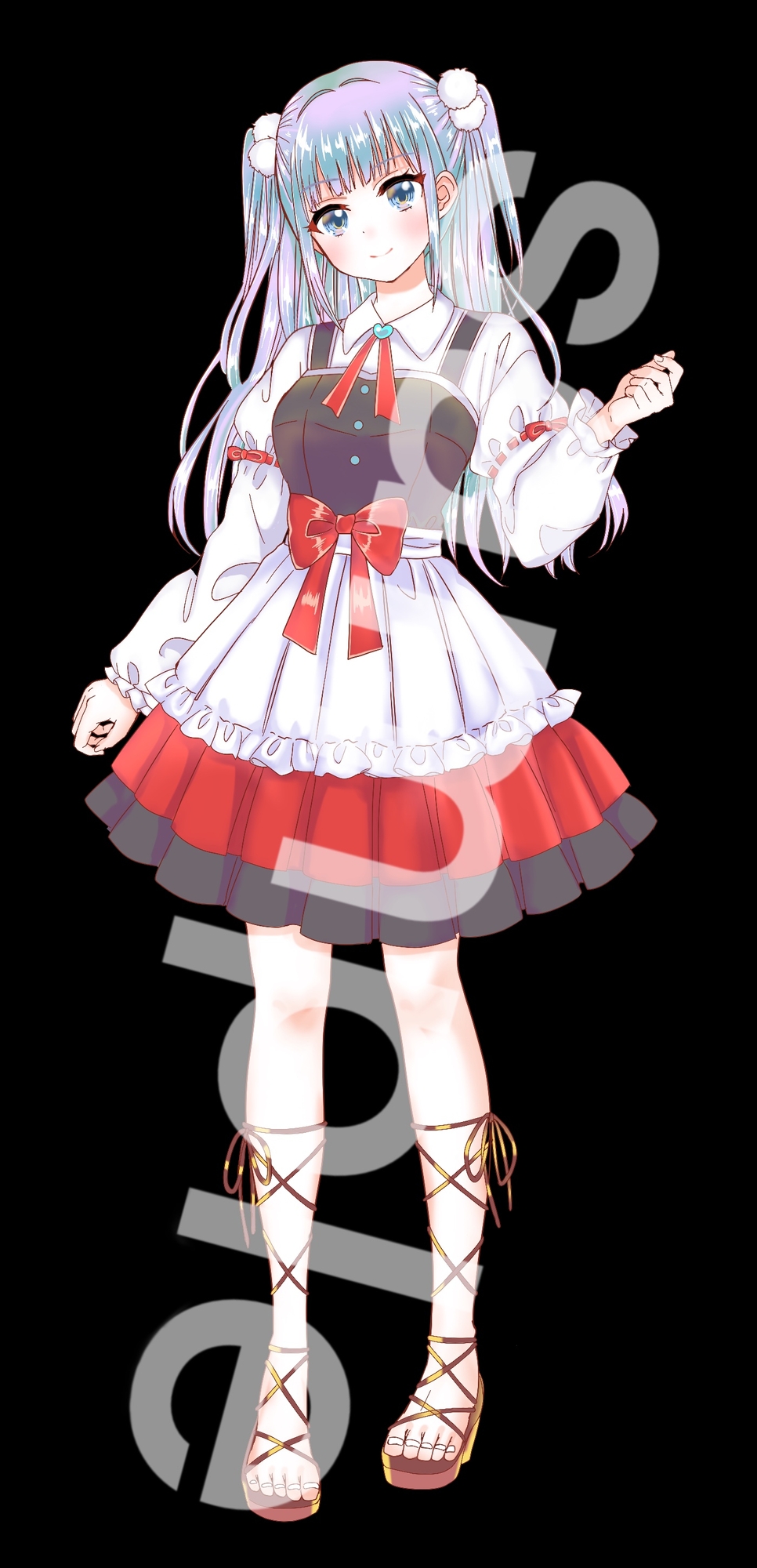 ファンタジー衣装の少女立ち絵30