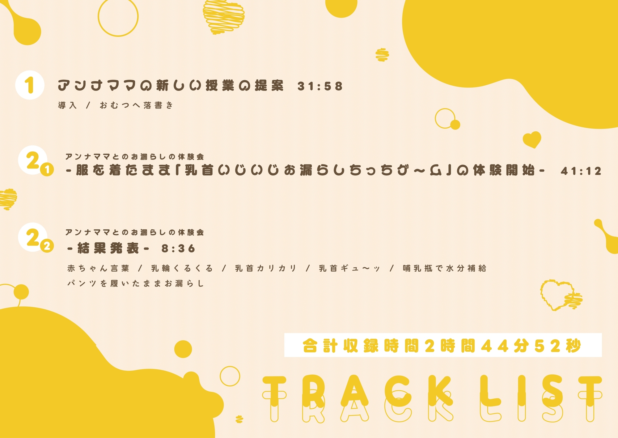 【前半1時間16分31秒無料公開中/乳首開発×お漏らしプレイ】性悪ママ先生のおむつマゾ赤ちゃん化調教~乳首いじめ誘導によるお漏らしサポート音声~_image6