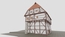 3DCG ドイツの中世ハーフティンバー建築(pfullendorf altes haus)