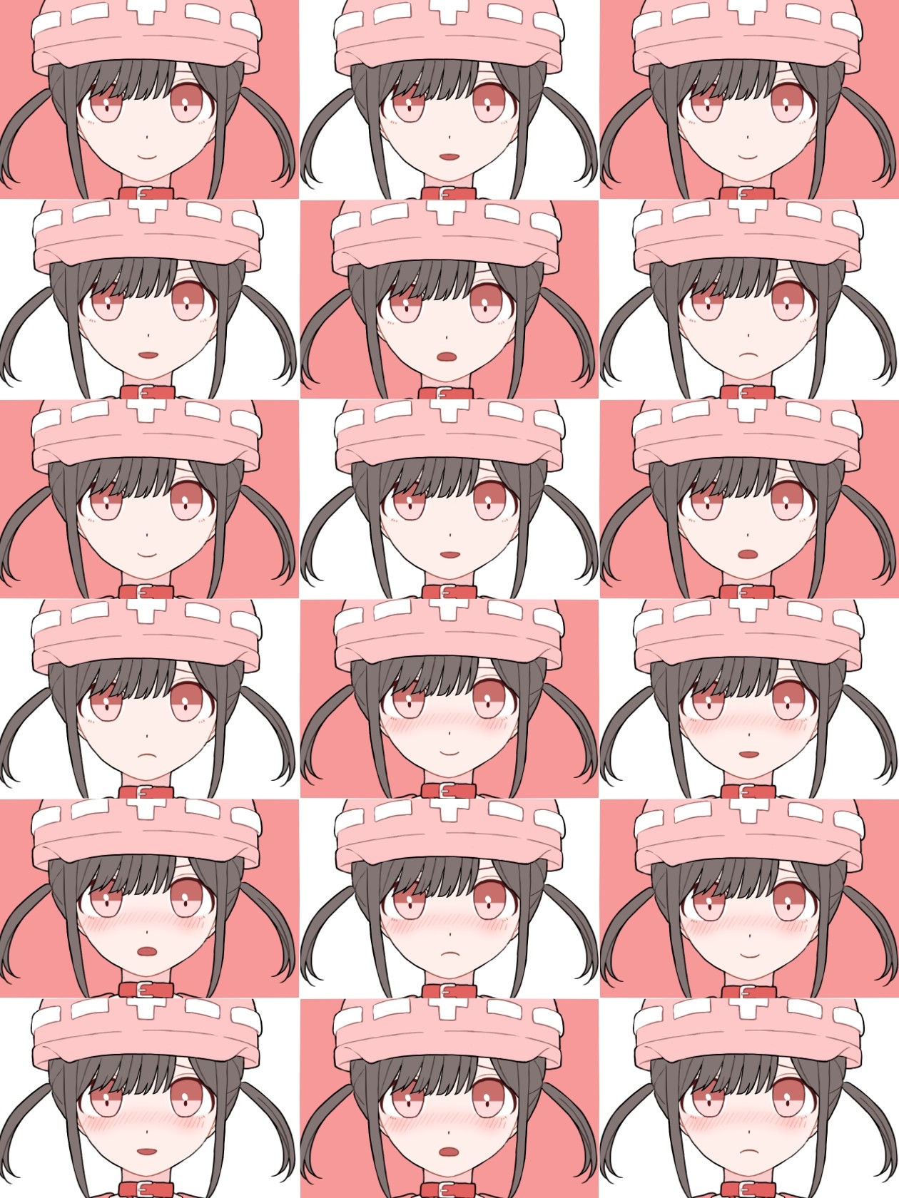【立ち絵素材】ねこヘルメット女子 ピンク