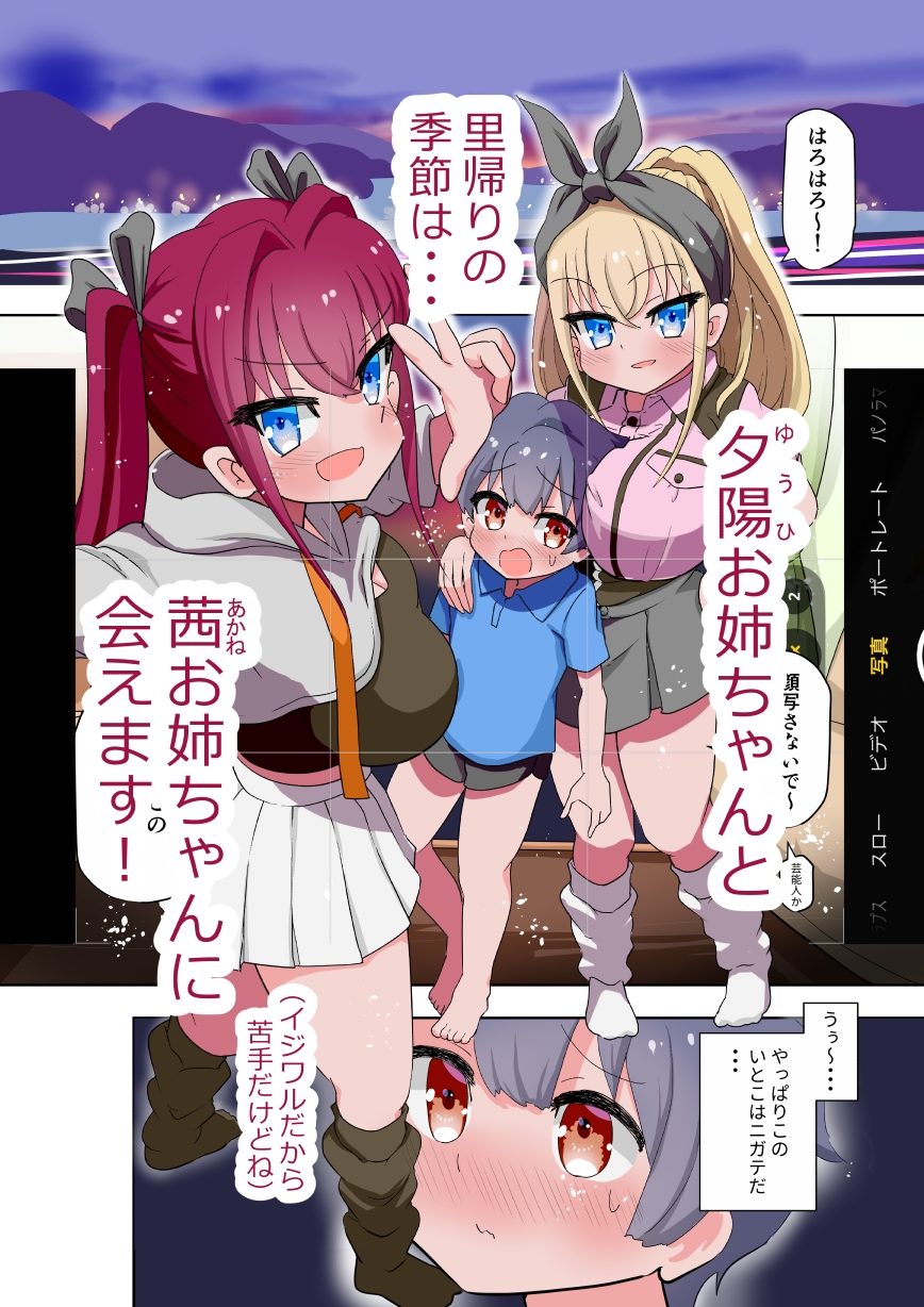 イヤミだった双子いとこのお姉ちゃんが僕のち〇ぽを見たとたん・・・！ 画像1