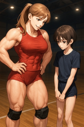 185cm119kgのバレー女帝に支配された、美少年39kgのぼく