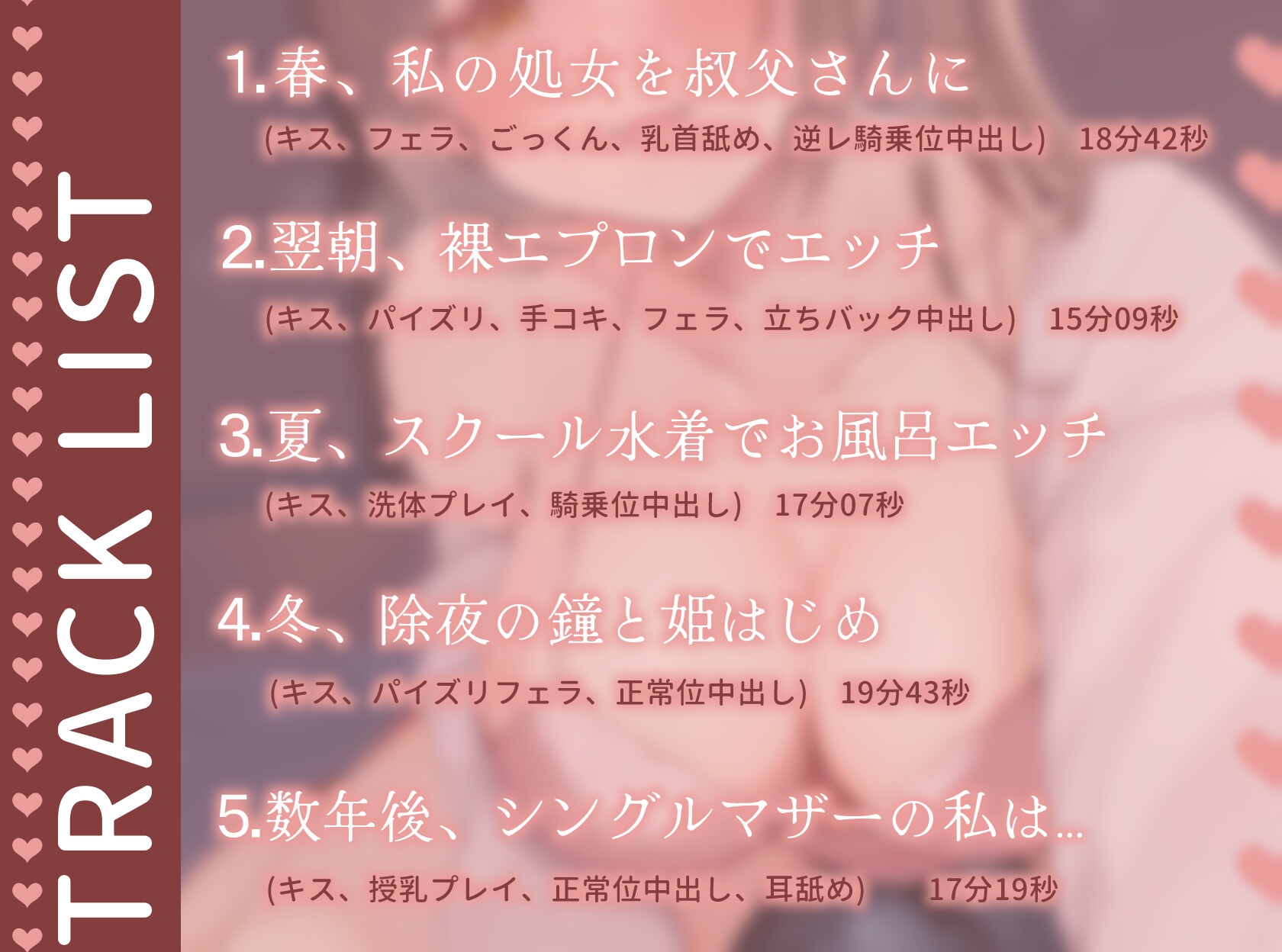 【逆NTR】親戚の巨乳美少女JKと禁断の近親相〇〜夜○いで処女を捧げた姪と妻子持ち叔父さんの淫らな1年間〜【1時間20分/背徳/孕ませ】 画像2