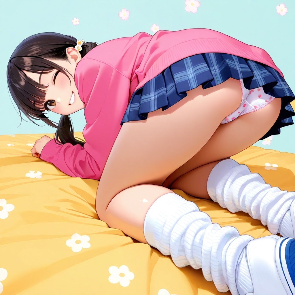 ルーズソックスJKの四つん這いパンチラ Vol.3_7