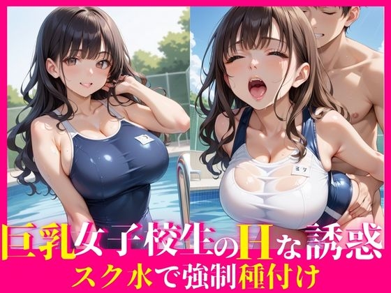 巨乳女子校生のHな誘惑～スク水で強○種付け～