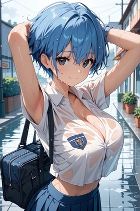 青髪ちゃんとえっちなえちえち