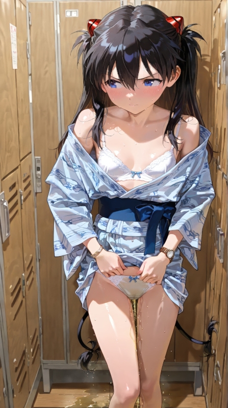 AI生成「浴衣でおもらしイラスト-R18版」100枚セット 画像3